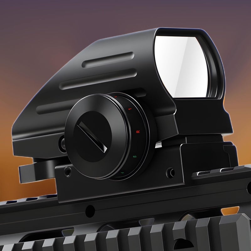 SVITVU Red Dot Sight, Red and Green, Reflex Rifle Scope Dot Sight with 4 Different Reticles, 20mm Rail Mount, Absolute Co-Witness - Image 5
